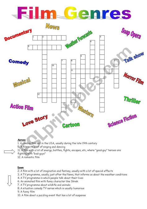 film genre crossword clue|Film 